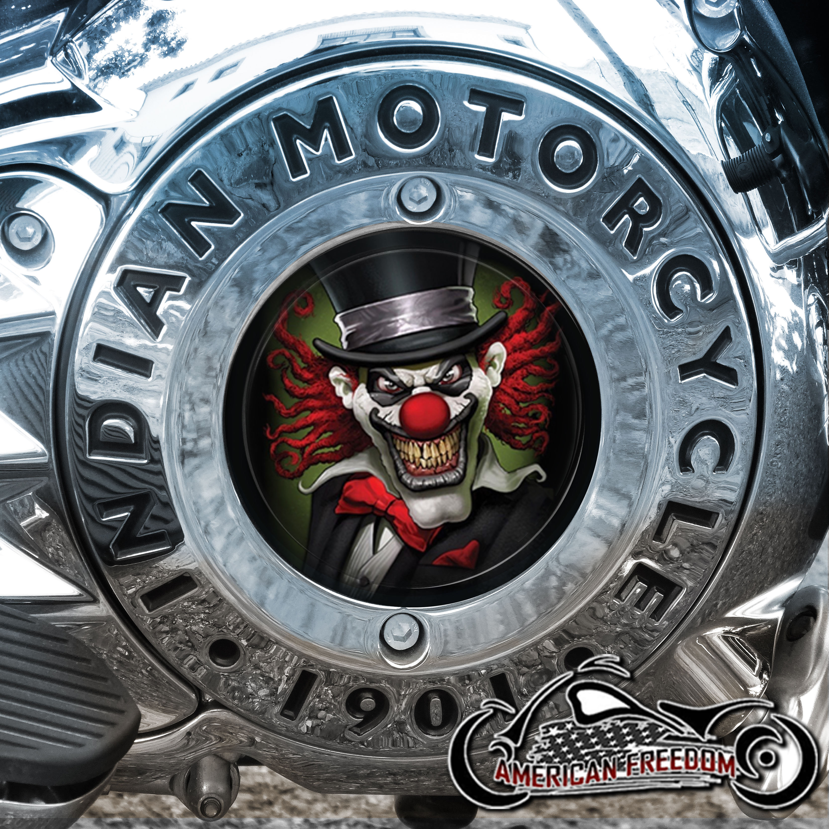 Indian Motorcycles Thunder Stroke Derby Insert - Top Hat Clown